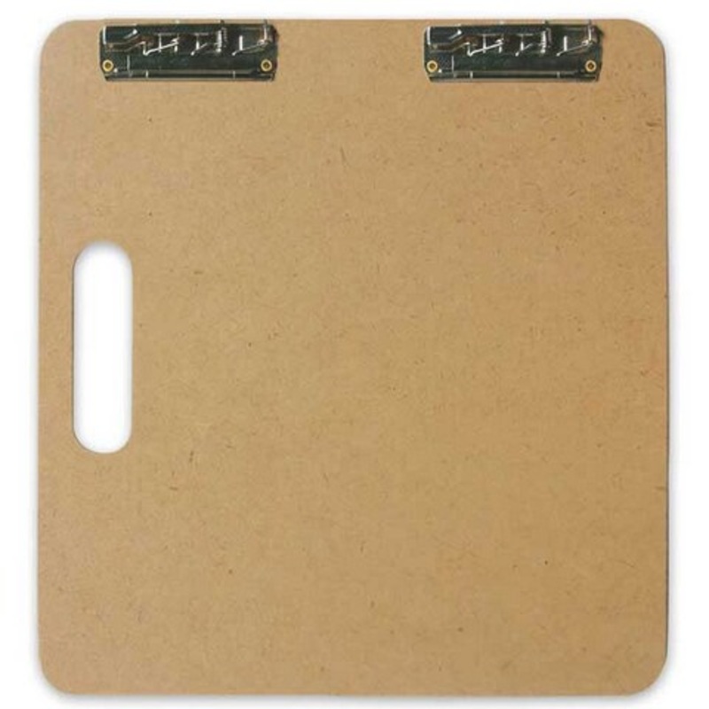SKETCH/CLIPBOARD 5MM MASONITE W/LOW PROFILE CLIP 18X18
