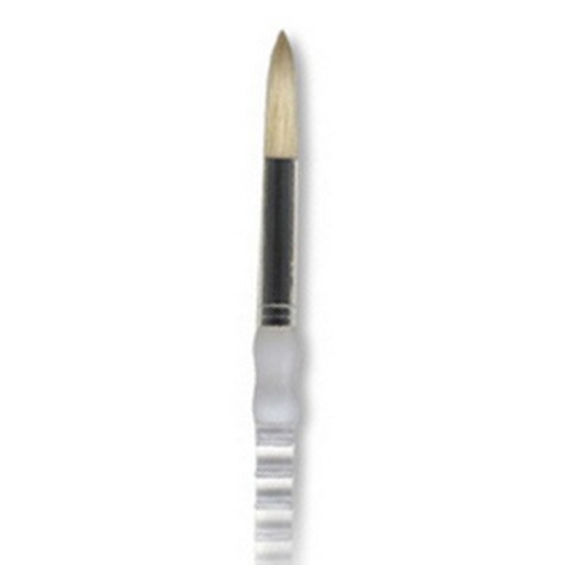 SOFT GRIP WHITE BRISTLE LONG HANDLE ROUND 4