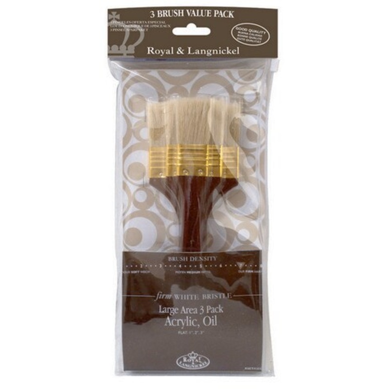 ZIP N CLOSE LARGE AREA BRUSH SET FLAT WHITE BRISTLE