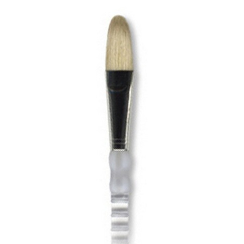 SOFT GRIP WHITE BRISTLE LONG HANDLE FILBERT 2