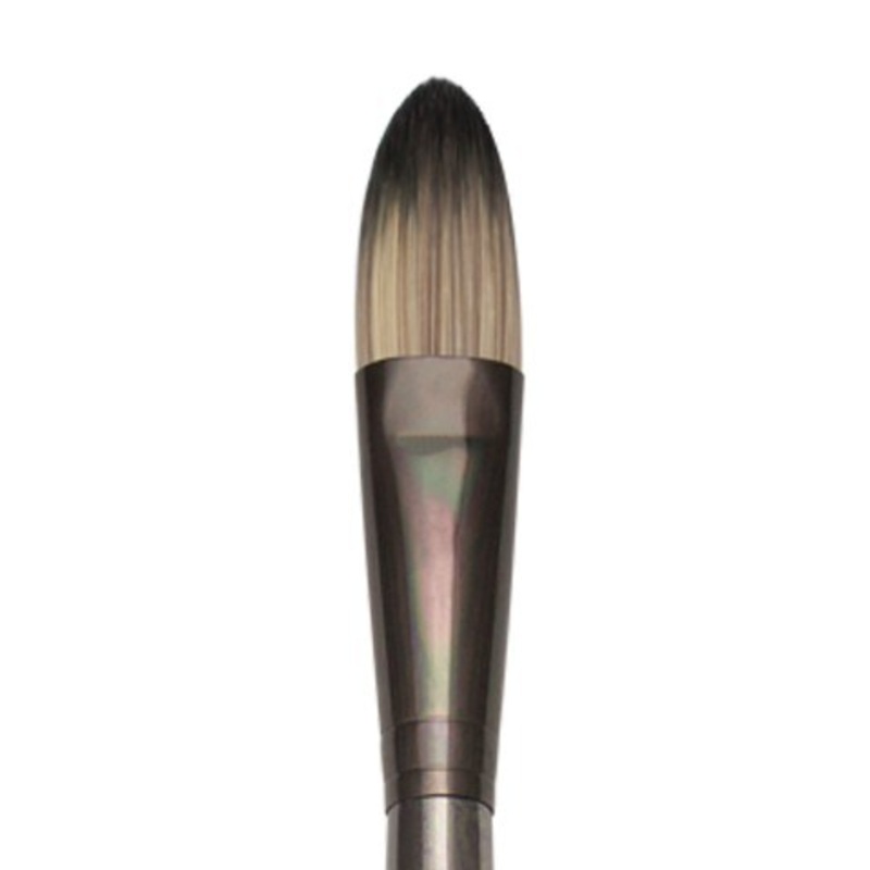 ZEN ACRYLIC SYNTHETIC BRISTLE LONG HANDLE BRUSH FILBERT 12