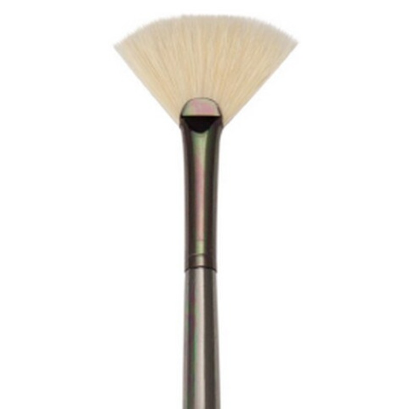 ZEN SYNTHETIC WHITE BRISTLE LONG HANDLE BRUSH FAN 6