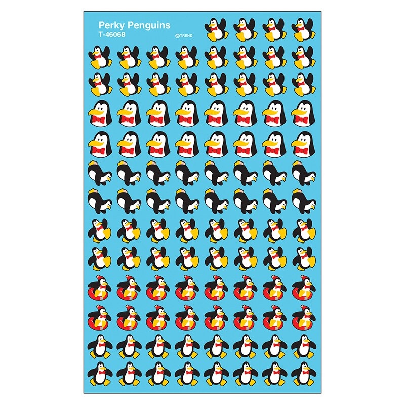 Perky Penguins superShapes Stickers, 800 ct