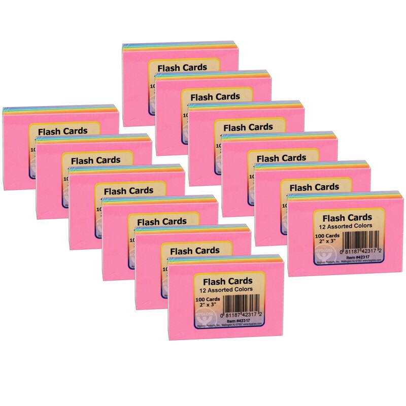 Bright Flash Cards, 2″ x 3