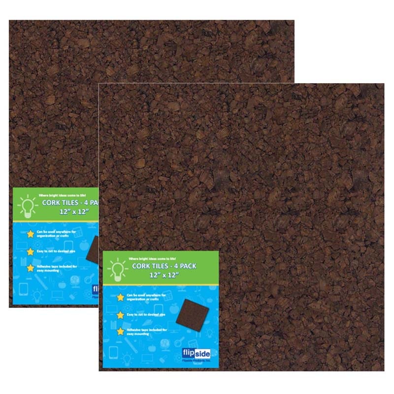 Dark Cork Tiles, 12″ x 12