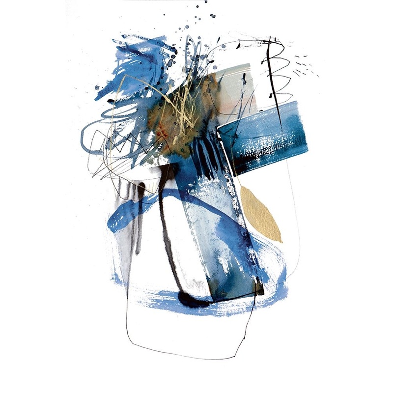 Blue Buzz II Poster Print by Natasha Barnes # POD61118