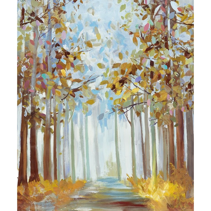 Walking Throug Gold Poster Print by Allison Pearce # PS312A