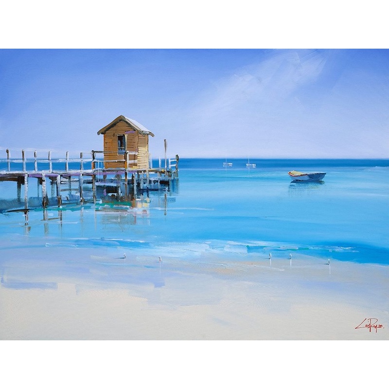 The Yellow Shed Poster Print by Craig Trewin Penny # P1207D