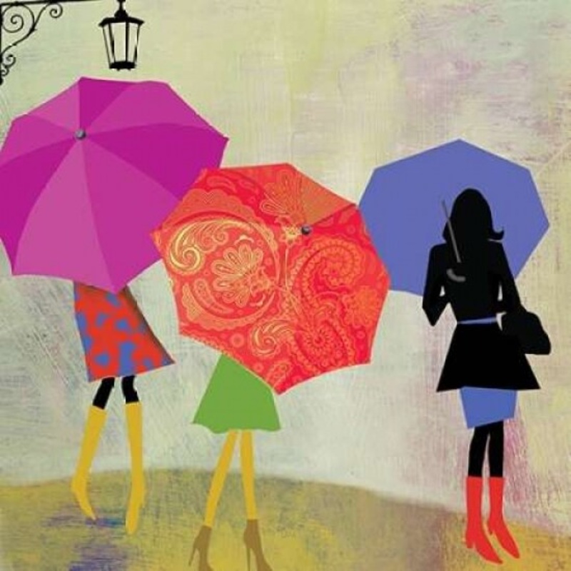 Umbrella Girls Poster Print by PI Studio