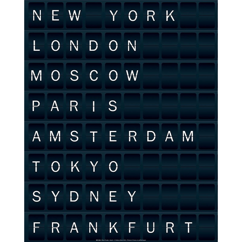 Airport Poster Print by Braun Studio Braun Studio # MC1346