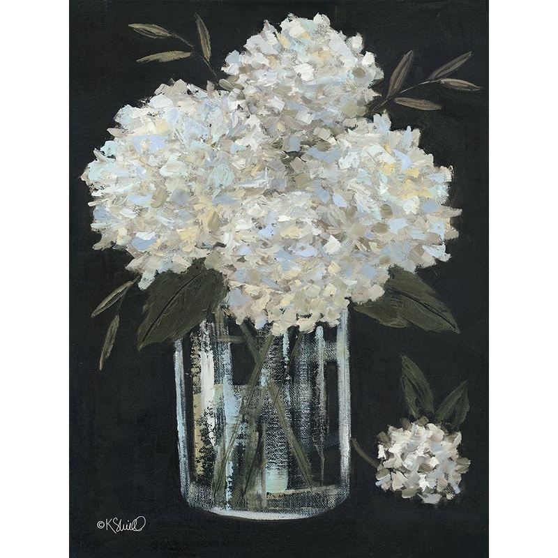 White Hydrangeas II Poster Print by Kate Sherrill # KS131