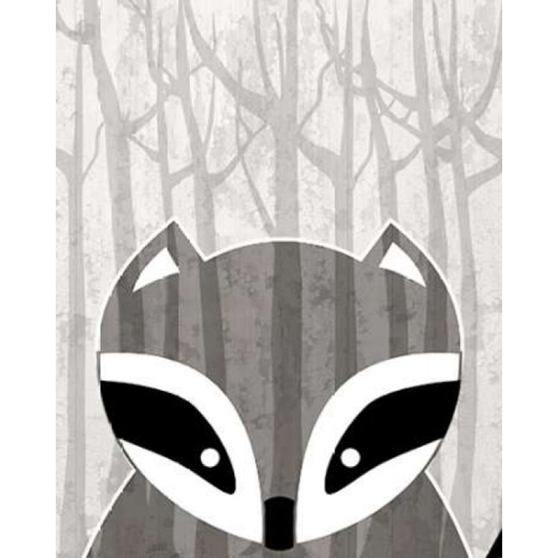 Woodland Racoon Poster Print by Kimberly Allen # KARC053C