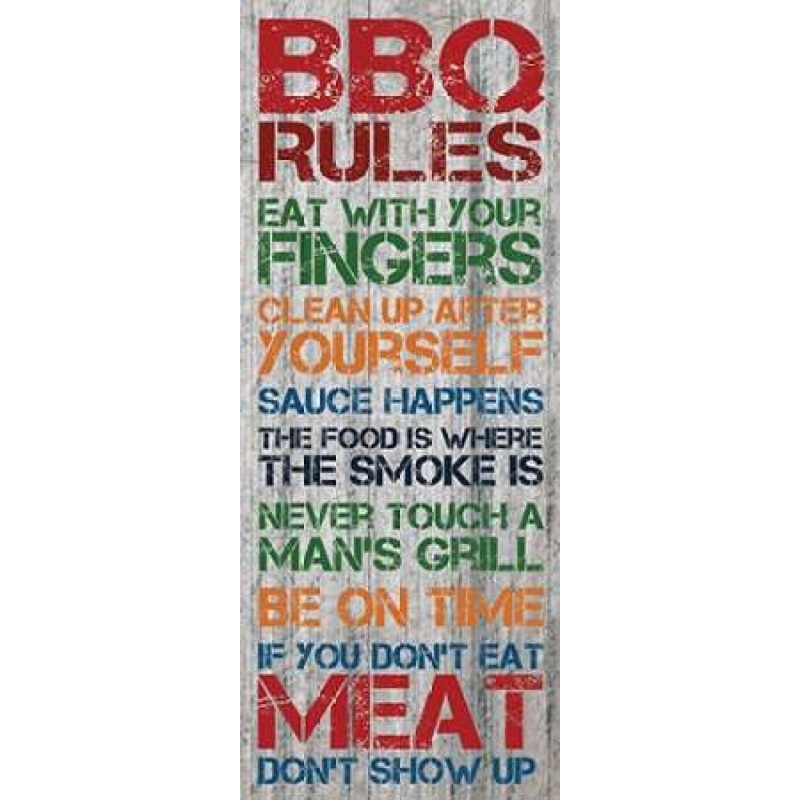 BBQ Rules 3 Poster Print by Lauren Gibbons # GLPL038A2
