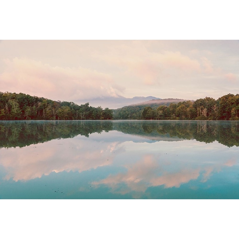 Turquoise Lake Summer Mountain Sunrise Pastel Sky Poster Print by Nature Magick Nature Magick # GI290A