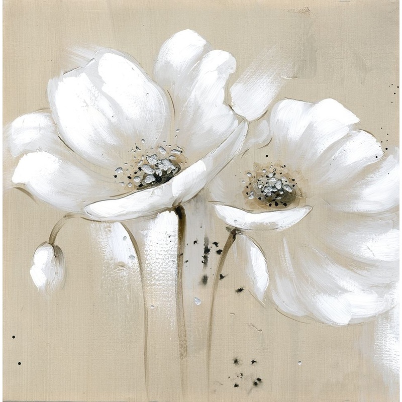 White abstract wild flowers Poster Print by Atelier B Art Studio Atelier B Art Studio # BEGFLO26