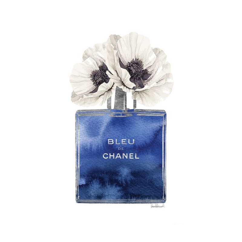 Blue Cologne with Poppy Poster Print by Amanda Greenwood # AGD116469