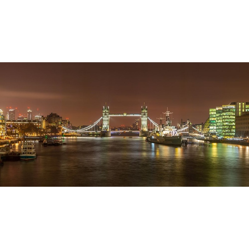 Tower Bridge and HMS Belfast at night Poster Print by Assaf Frank # AF20181217013